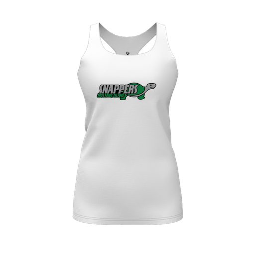 [CUS-DFW-RCBK-PER-WHT-FYS-LOGO1] Racerback Tank Top (Female Youth S, White, Logo 1)