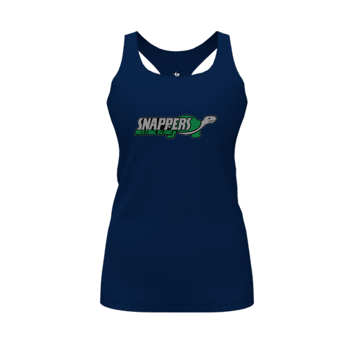 [CUS-DFW-RCBK-PER-NVY-FYS-LOGO1] Racerback Tank Top (Female Youth S, Navy, Logo 1)