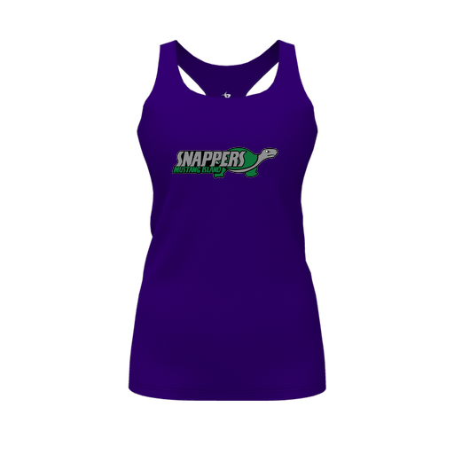 [CUS-DFW-RCBK-PER-PUR-FYS-LOGO1] Racerback Tank Top (Female Youth S, Purple, Logo 1)