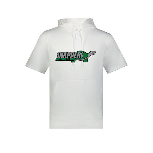 [6871.005.S-LOGO1] Men's Dri Fit Short Sleeve Hoodie (Adult S, White, Logo 1)