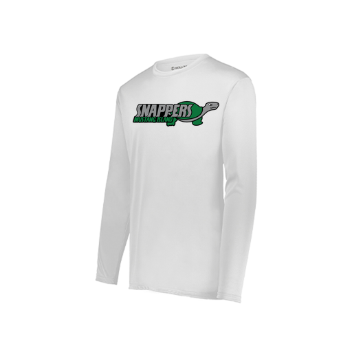 [222823.005.S-LOGO1] Youth LS Smooth Sport Shirt (Youth S, White, Logo 1)